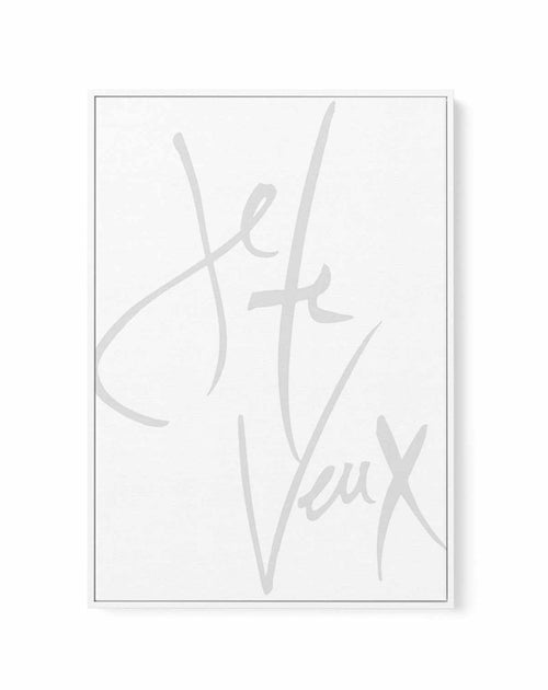 Je Te Veux (I Want You) | Framed Canvas-CANVAS-You can shop wall art online with Olive et Oriel for everything from abstract art to fun kids wall art. Our beautiful modern art prints and canvas art are available from large canvas prints to wall art paintings and our proudly Australian artwork collection offers only the highest quality framed large wall art and canvas art Australia - You can buy fashion photography prints or Hampton print posters and paintings on canvas from Olive et Oriel and ha