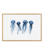 Jellyfish | LS Art Print-PRINT-Olive et Oriel-Olive et Oriel-A5 | 5.8" x 8.3" | 14.8 x 21cm-Oak-With White Border-Buy-Australian-Art-Prints-Online-with-Olive-et-Oriel-Your-Artwork-Specialists-Austrailia-Decorate-With-Coastal-Photo-Wall-Art-Prints-From-Our-Beach-House-Artwork-Collection-Fine-Poster-and-Framed-Artwork