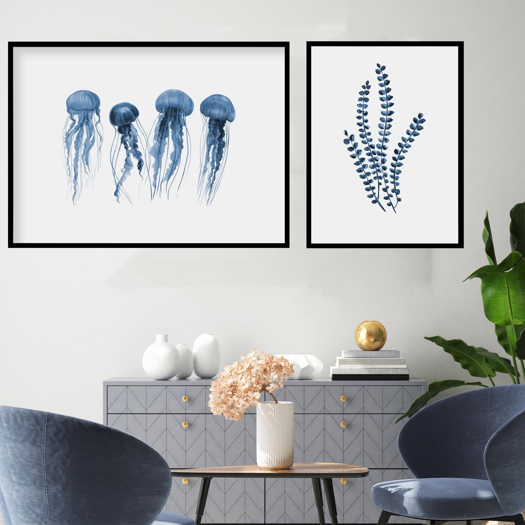 Jellyfish | LS Art Print-PRINT-Olive et Oriel-Olive et Oriel-Buy-Australian-Art-Prints-Online-with-Olive-et-Oriel-Your-Artwork-Specialists-Austrailia-Decorate-With-Coastal-Photo-Wall-Art-Prints-From-Our-Beach-House-Artwork-Collection-Fine-Poster-and-Framed-Artwork