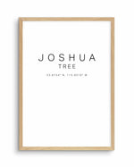 Joshua Tree Coordinates Art Print-PRINT-Olive et Oriel-Olive et Oriel-A4 | 8.3" x 11.7" | 21 x 29.7cm-Oak-With White Border-Buy-Australian-Art-Prints-Online-with-Olive-et-Oriel-Your-Artwork-Specialists-Austrailia-Decorate-With-Coastal-Photo-Wall-Art-Prints-From-Our-Beach-House-Artwork-Collection-Fine-Poster-and-Framed-Artwork