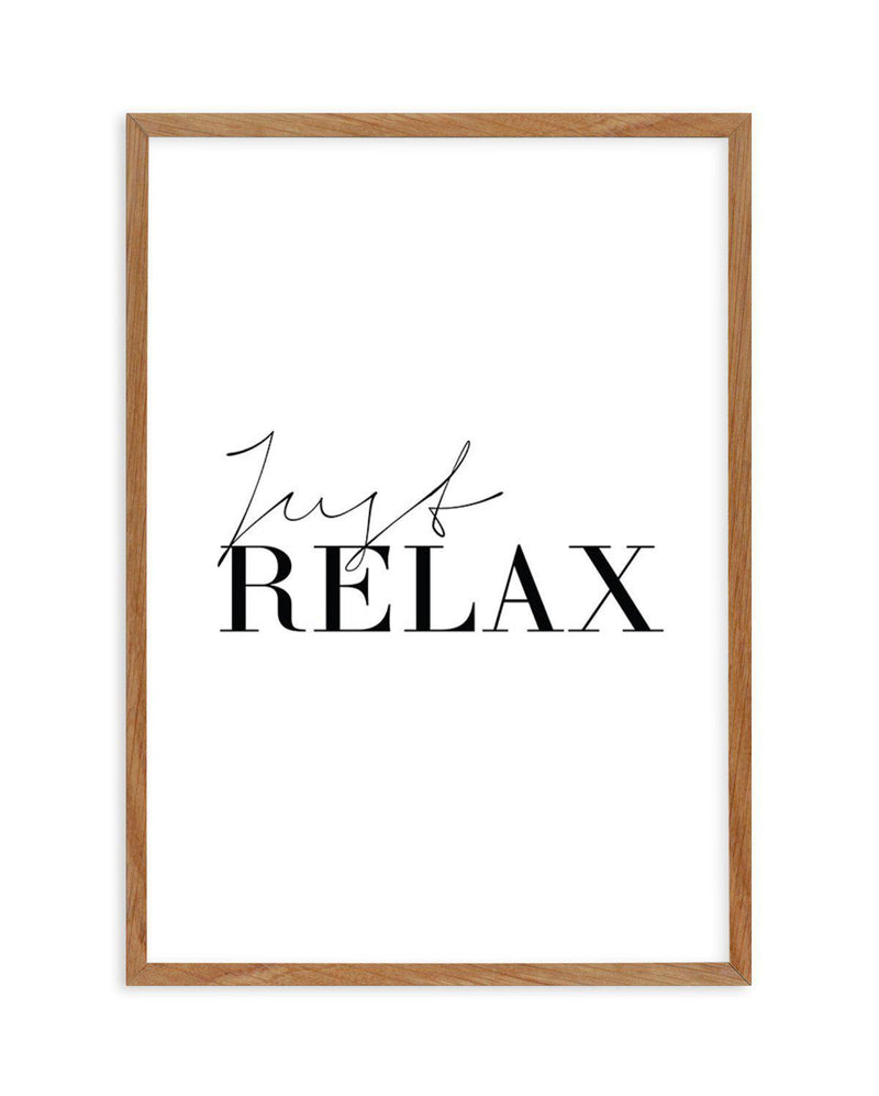 Just Relax Art Print-PRINT-Olive et Oriel-Olive et Oriel-50x70 cm | 19.6" x 27.5"-Walnut-With White Border-Buy-Australian-Art-Prints-Online-with-Olive-et-Oriel-Your-Artwork-Specialists-Austrailia-Decorate-With-Coastal-Photo-Wall-Art-Prints-From-Our-Beach-House-Artwork-Collection-Fine-Poster-and-Framed-Artwork