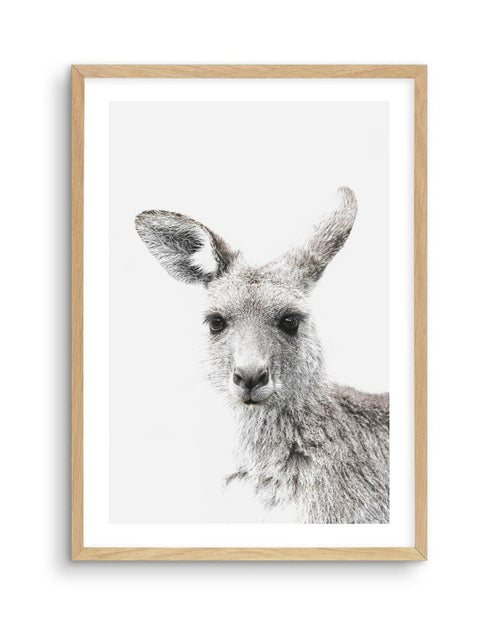 Kangaroo Art Print-PRINT-Olive et Oriel-Olive et Oriel-A4 | 8.3" x 11.7" | 21 x 29.7cm-Oak-With White Border-Buy-Australian-Art-Prints-Online-with-Olive-et-Oriel-Your-Artwork-Specialists-Austrailia-Decorate-With-Coastal-Photo-Wall-Art-Prints-From-Our-Beach-House-Artwork-Collection-Fine-Poster-and-Framed-Artwork