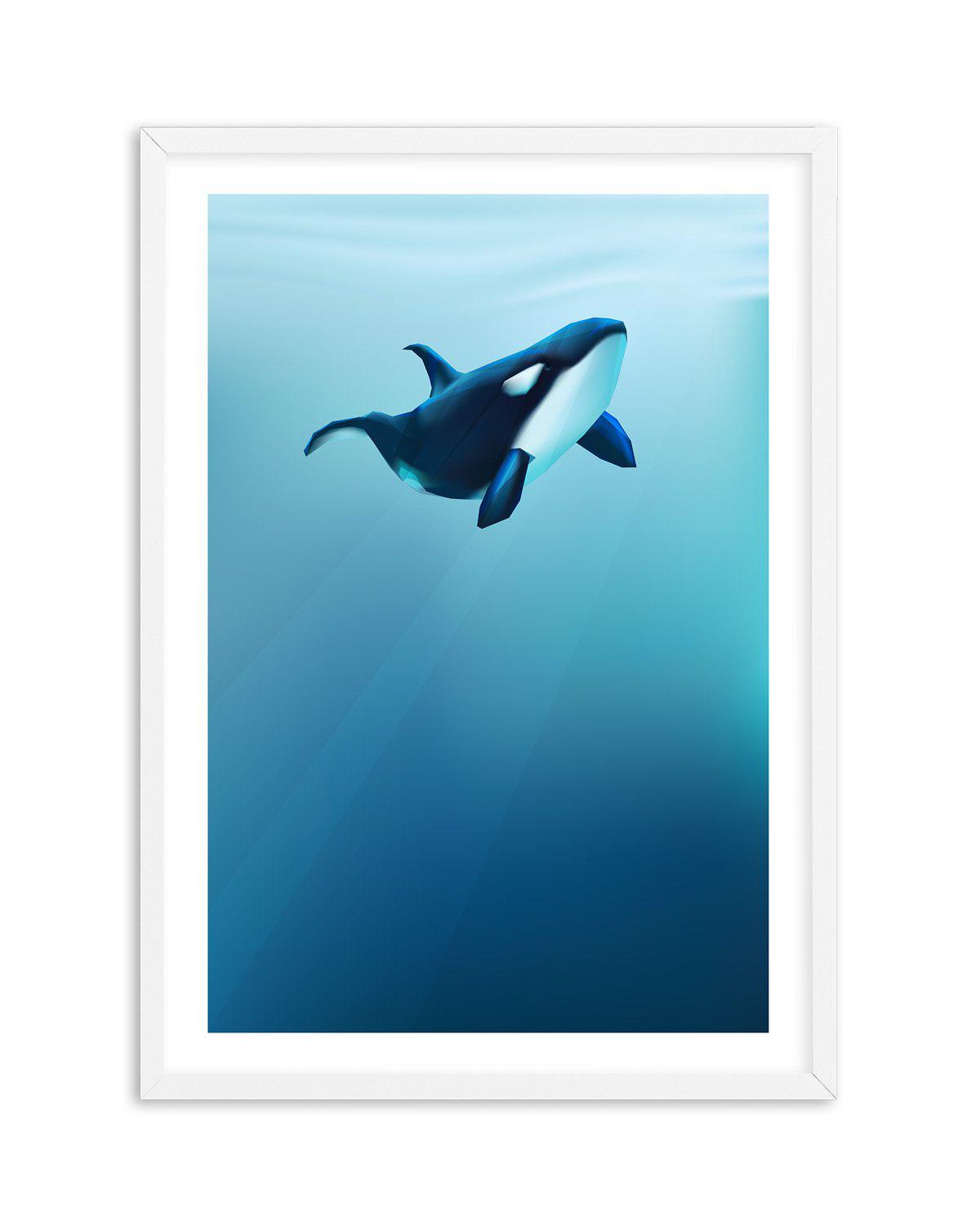 Killer | Graphic Whales Collection Art Print-PRINT-Olive et Oriel-Olive et Oriel-A5 | 5.8" x 8.3" | 14.8 x 21cm-White-With White Border-Buy-Australian-Art-Prints-Online-with-Olive-et-Oriel-Your-Artwork-Specialists-Austrailia-Decorate-With-Coastal-Photo-Wall-Art-Prints-From-Our-Beach-House-Artwork-Collection-Fine-Poster-and-Framed-Artwork