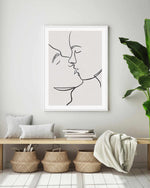 Kiss Line Art Art Print-PRINT-Olive et Oriel-Olive et Oriel-Buy-Australian-Art-Prints-Online-with-Olive-et-Oriel-Your-Artwork-Specialists-Austrailia-Decorate-With-Coastal-Photo-Wall-Art-Prints-From-Our-Beach-House-Artwork-Collection-Fine-Poster-and-Framed-Artwork
