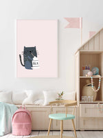Kitty Kat II | Pink Art Print-PRINT-Olive et Oriel-Olive et Oriel-Buy-Australian-Art-Prints-Online-with-Olive-et-Oriel-Your-Artwork-Specialists-Austrailia-Decorate-With-Coastal-Photo-Wall-Art-Prints-From-Our-Beach-House-Artwork-Collection-Fine-Poster-and-Framed-Artwork