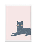 Kitty Kat III | Pink Art Print-PRINT-Olive et Oriel-Olive et Oriel-A5 | 5.8" x 8.3" | 14.8 x 21cm-White-With White Border-Buy-Australian-Art-Prints-Online-with-Olive-et-Oriel-Your-Artwork-Specialists-Austrailia-Decorate-With-Coastal-Photo-Wall-Art-Prints-From-Our-Beach-House-Artwork-Collection-Fine-Poster-and-Framed-Artwork