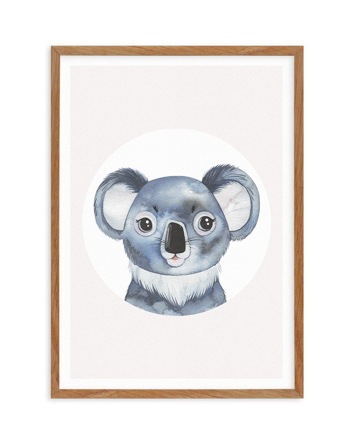 Koala Art Print-PRINT-Olive et Oriel-Olive et Oriel-50x70 cm | 19.6" x 27.5"-Walnut-With White Border-Buy-Australian-Art-Prints-Online-with-Olive-et-Oriel-Your-Artwork-Specialists-Austrailia-Decorate-With-Coastal-Photo-Wall-Art-Prints-From-Our-Beach-House-Artwork-Collection-Fine-Poster-and-Framed-Artwork