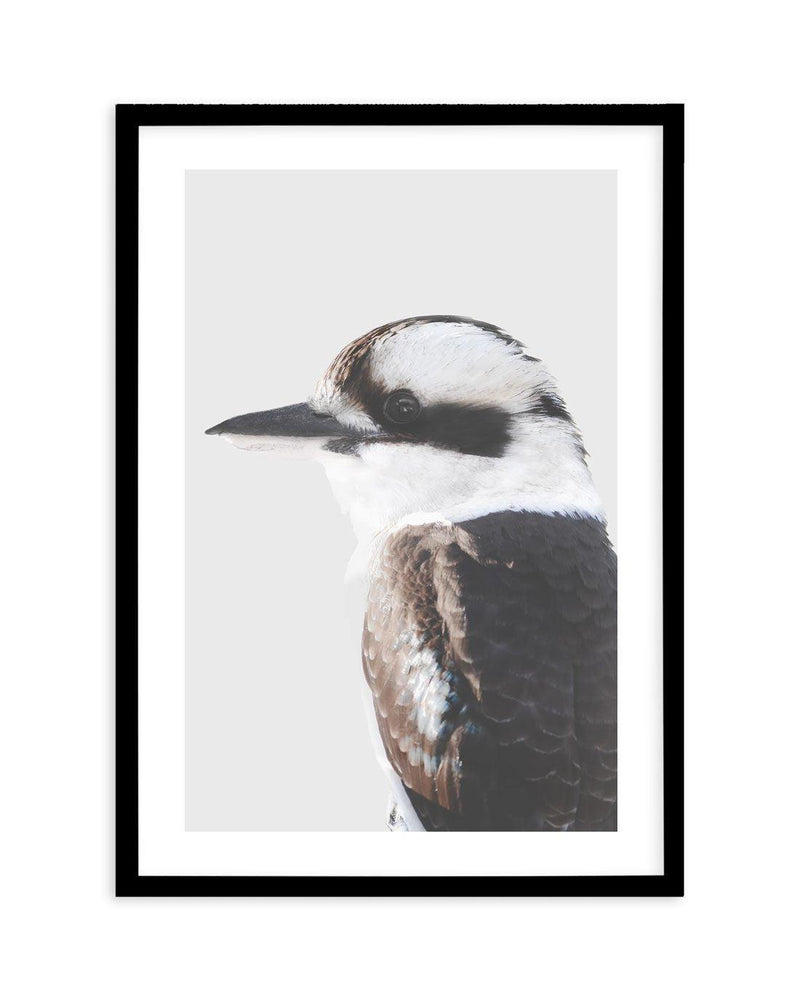 Kookaburra I Art Print-PRINT-Olive et Oriel-Olive et Oriel-A5 | 5.8" x 8.3" | 14.8 x 21cm-Black-With White Border-Buy-Australian-Art-Prints-Online-with-Olive-et-Oriel-Your-Artwork-Specialists-Austrailia-Decorate-With-Coastal-Photo-Wall-Art-Prints-From-Our-Beach-House-Artwork-Collection-Fine-Poster-and-Framed-Artwork