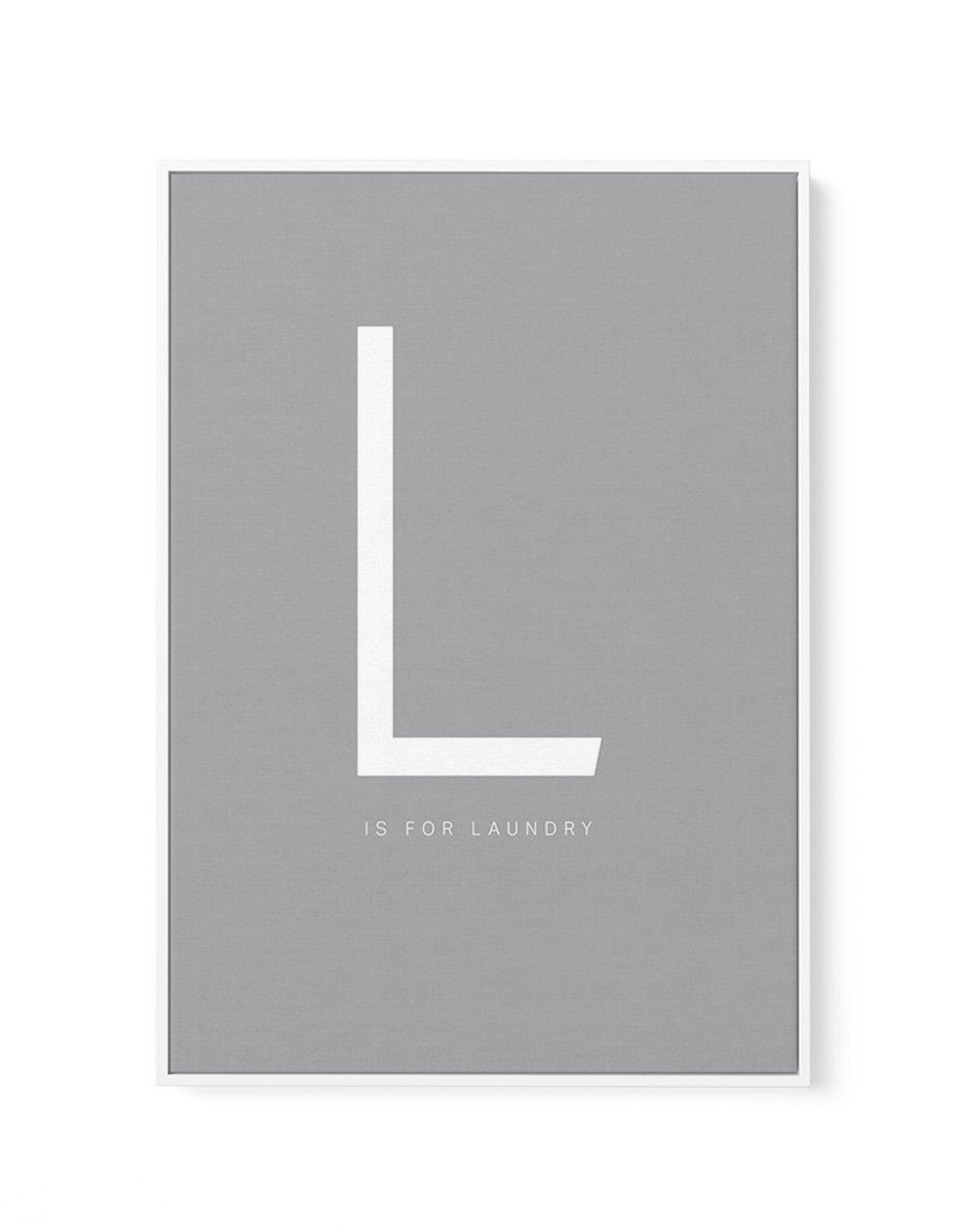 L is for Laundry | Framed Canvas-CANVAS-You can shop wall art online with Olive et Oriel for everything from abstract art to fun kids wall art. Our beautiful modern art prints and canvas art are available from large canvas prints to wall art paintings and our proudly Australian artwork collection offers only the highest quality framed large wall art and canvas art Australia - You can buy fashion photography prints or Hampton print posters and paintings on canvas from Olive et Oriel and have them