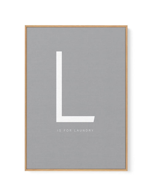 L is for Laundry | Framed Canvas-CANVAS-You can shop wall art online with Olive et Oriel for everything from abstract art to fun kids wall art. Our beautiful modern art prints and canvas art are available from large canvas prints to wall art paintings and our proudly Australian artwork collection offers only the highest quality framed large wall art and canvas art Australia - You can buy fashion photography prints or Hampton print posters and paintings on canvas from Olive et Oriel and have them