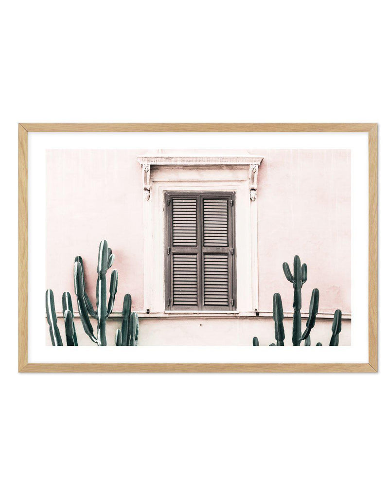 La Casa Rosa Art Print-PRINT-Olive et Oriel-Olive et Oriel-A5 | 5.8" x 8.3" | 14.8 x 21cm-Oak-With White Border-Buy-Australian-Art-Prints-Online-with-Olive-et-Oriel-Your-Artwork-Specialists-Austrailia-Decorate-With-Coastal-Photo-Wall-Art-Prints-From-Our-Beach-House-Artwork-Collection-Fine-Poster-and-Framed-Artwork