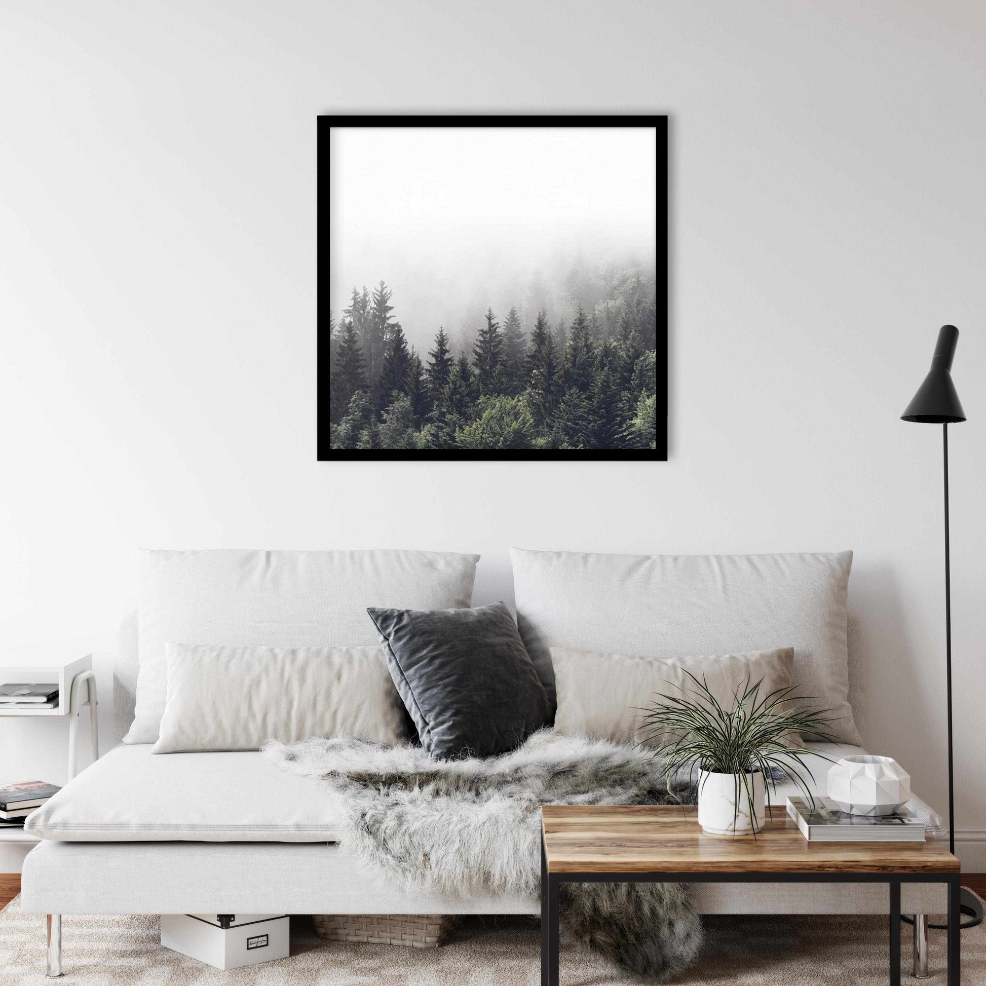 Misty Forest SQ Art Print-PRINT-Olive et Oriel-Olive et Oriel-Buy-Australian-Art-Prints-Online-with-Olive-et-Oriel-Your-Artwork-Specialists-Austrailia-Decorate-With-Coastal-Photo-Wall-Art-Prints-From-Our-Beach-House-Artwork-Collection-Fine-Poster-and-Framed-Artwork