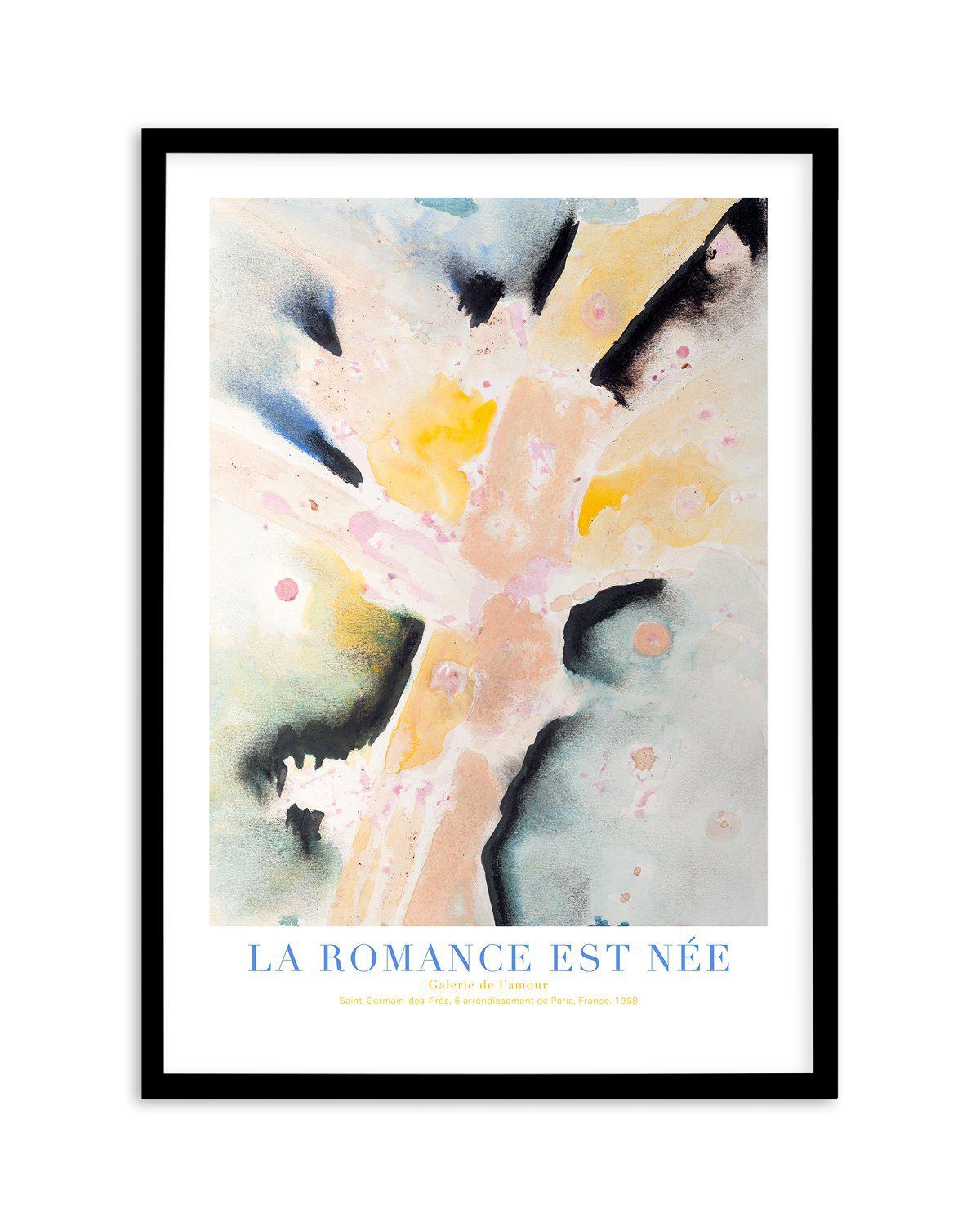 La Romance Est Nee Art Print-PRINT-Olive et Oriel-Olive et Oriel-A5 | 5.8" x 8.3" | 14.8 x 21cm-Black-With White Border-Buy-Australian-Art-Prints-Online-with-Olive-et-Oriel-Your-Artwork-Specialists-Austrailia-Decorate-With-Coastal-Photo-Wall-Art-Prints-From-Our-Beach-House-Artwork-Collection-Fine-Poster-and-Framed-Artwork