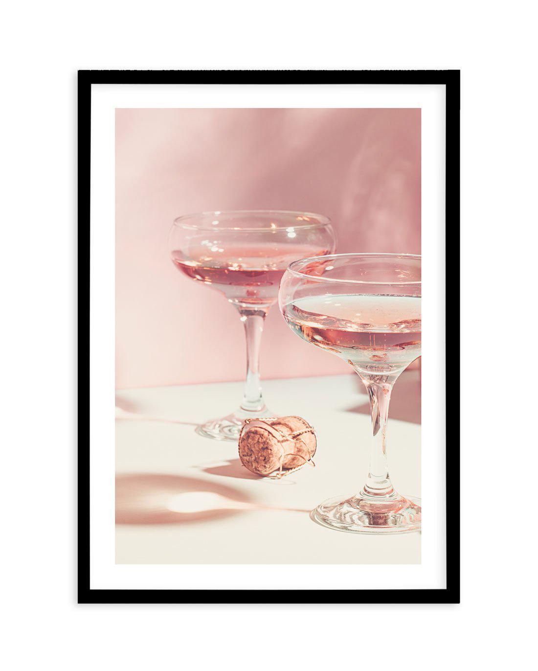 La Vie Est Belle | Drink The Champagne Art Print-PRINT-Olive et Oriel-Olive et Oriel-A5 | 5.8" x 8.3" | 14.8 x 21cm-Black-With White Border-Buy-Australian-Art-Prints-Online-with-Olive-et-Oriel-Your-Artwork-Specialists-Austrailia-Decorate-With-Coastal-Photo-Wall-Art-Prints-From-Our-Beach-House-Artwork-Collection-Fine-Poster-and-Framed-Artwork