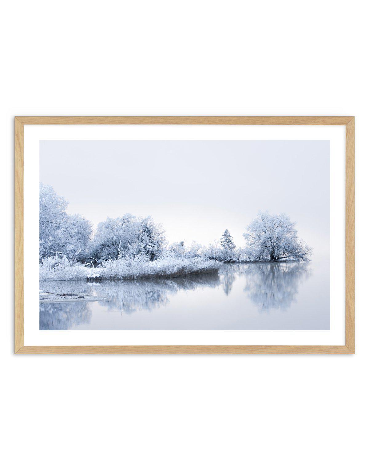 Lake Mist Art Print-PRINT-Olive et Oriel-Olive et Oriel-A5 | 5.8" x 8.3" | 14.8 x 21cm-Oak-With White Border-Buy-Australian-Art-Prints-Online-with-Olive-et-Oriel-Your-Artwork-Specialists-Austrailia-Decorate-With-Coastal-Photo-Wall-Art-Prints-From-Our-Beach-House-Artwork-Collection-Fine-Poster-and-Framed-Artwork