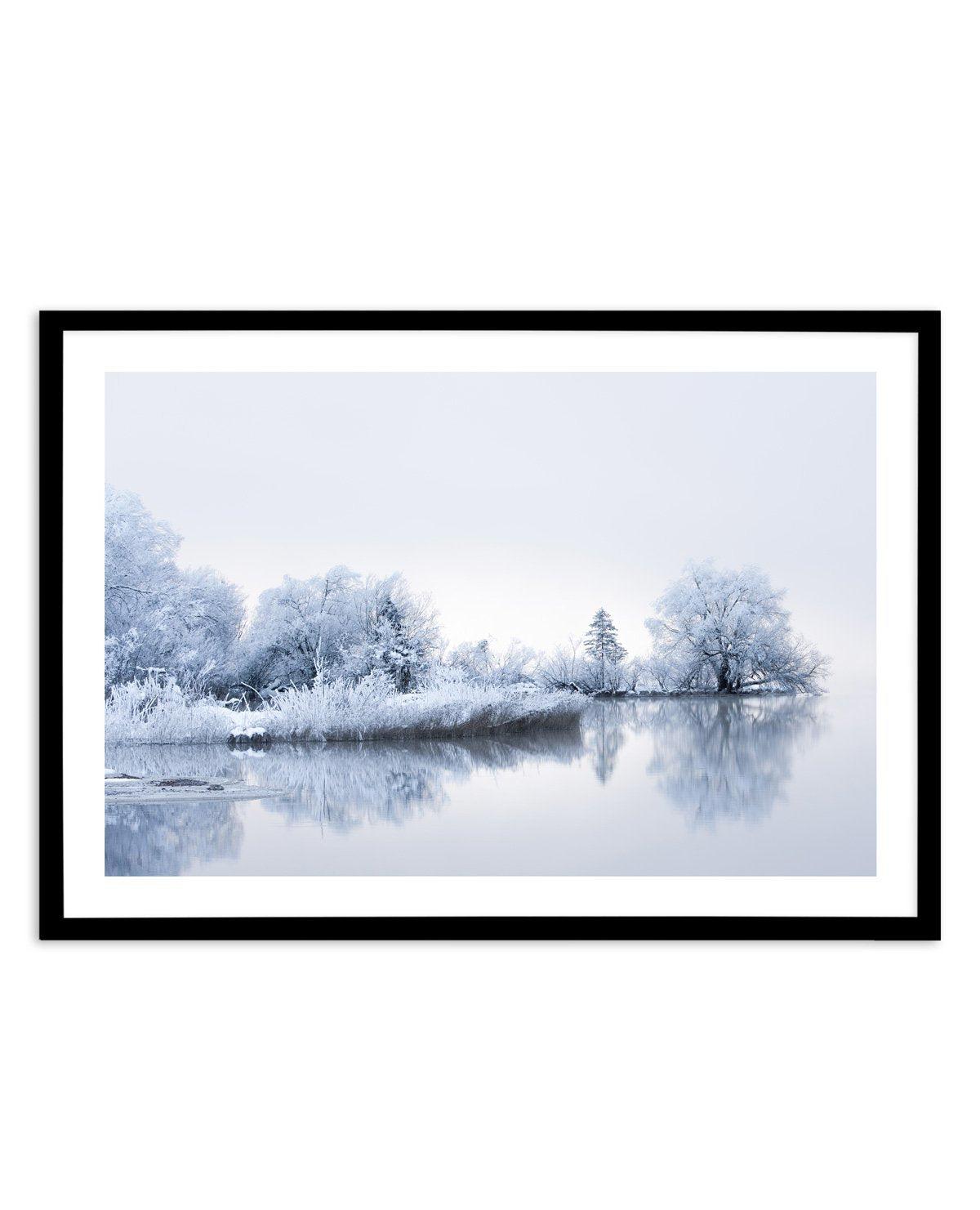 Lake Mist Art Print-PRINT-Olive et Oriel-Olive et Oriel-A5 | 5.8" x 8.3" | 14.8 x 21cm-Black-With White Border-Buy-Australian-Art-Prints-Online-with-Olive-et-Oriel-Your-Artwork-Specialists-Austrailia-Decorate-With-Coastal-Photo-Wall-Art-Prints-From-Our-Beach-House-Artwork-Collection-Fine-Poster-and-Framed-Artwork