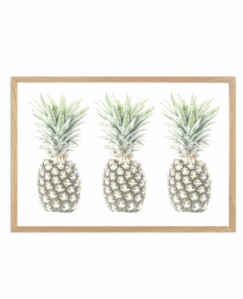 Las Pineapples Art Print-PRINT-Olive et Oriel-Olive et Oriel-A4 | 8.3" x 11.7" | 21 x 29.7cm-Oak-With White Border-Buy-Australian-Art-Prints-Online-with-Olive-et-Oriel-Your-Artwork-Specialists-Austrailia-Decorate-With-Coastal-Photo-Wall-Art-Prints-From-Our-Beach-House-Artwork-Collection-Fine-Poster-and-Framed-Artwork