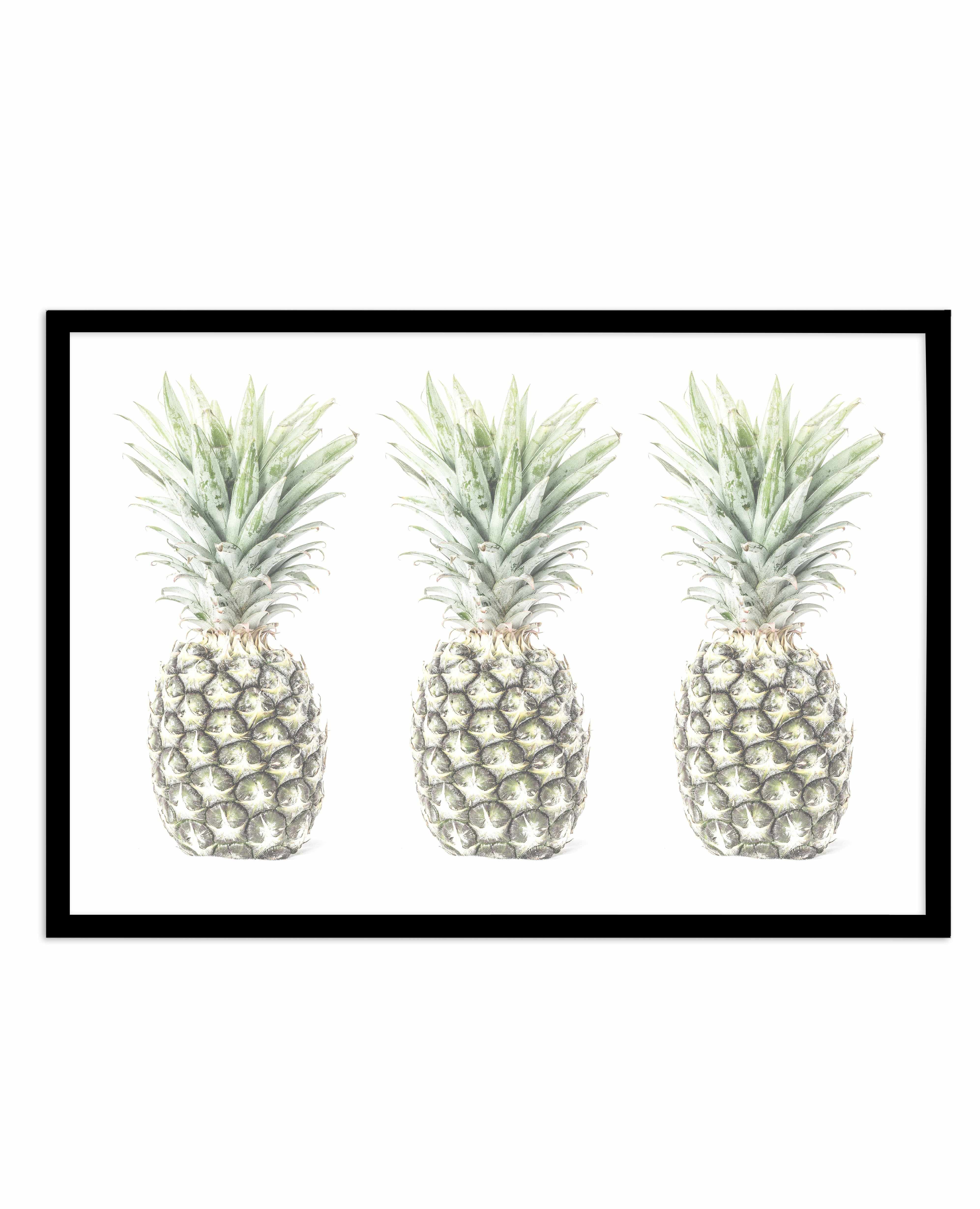 Las Pineapples Art Print-PRINT-Olive et Oriel-Olive et Oriel-A4 | 8.3" x 11.7" | 21 x 29.7cm-Black-With White Border-Buy-Australian-Art-Prints-Online-with-Olive-et-Oriel-Your-Artwork-Specialists-Austrailia-Decorate-With-Coastal-Photo-Wall-Art-Prints-From-Our-Beach-House-Artwork-Collection-Fine-Poster-and-Framed-Artwork