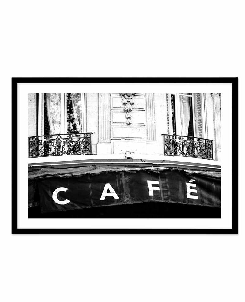 Le CafeÃƒÃ… Art Print-PRINT-Olive et Oriel-Olive et Oriel-A5 | 5.8" x 8.3" | 14.8 x 21cm-Black-With White Border-Buy-Australian-Art-Prints-Online-with-Olive-et-Oriel-Your-Artwork-Specialists-Austrailia-Decorate-With-Coastal-Photo-Wall-Art-Prints-From-Our-Beach-House-Artwork-Collection-Fine-Poster-and-Framed-Artwork