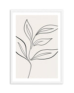 Leaf Line Art I Art Print-PRINT-Olive et Oriel-Olive et Oriel-A5 | 5.8" x 8.3" | 14.8 x 21cm-White-With White Border-Buy-Australian-Art-Prints-Online-with-Olive-et-Oriel-Your-Artwork-Specialists-Austrailia-Decorate-With-Coastal-Photo-Wall-Art-Prints-From-Our-Beach-House-Artwork-Collection-Fine-Poster-and-Framed-Artwork