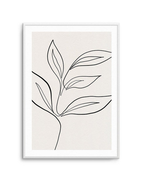 Leaf Line Art I Art Print-PRINT-Olive et Oriel-Olive et Oriel-A5 | 5.8" x 8.3" | 14.8 x 21cm-Unframed Art Print-With White Border-Buy-Australian-Art-Prints-Online-with-Olive-et-Oriel-Your-Artwork-Specialists-Austrailia-Decorate-With-Coastal-Photo-Wall-Art-Prints-From-Our-Beach-House-Artwork-Collection-Fine-Poster-and-Framed-Artwork