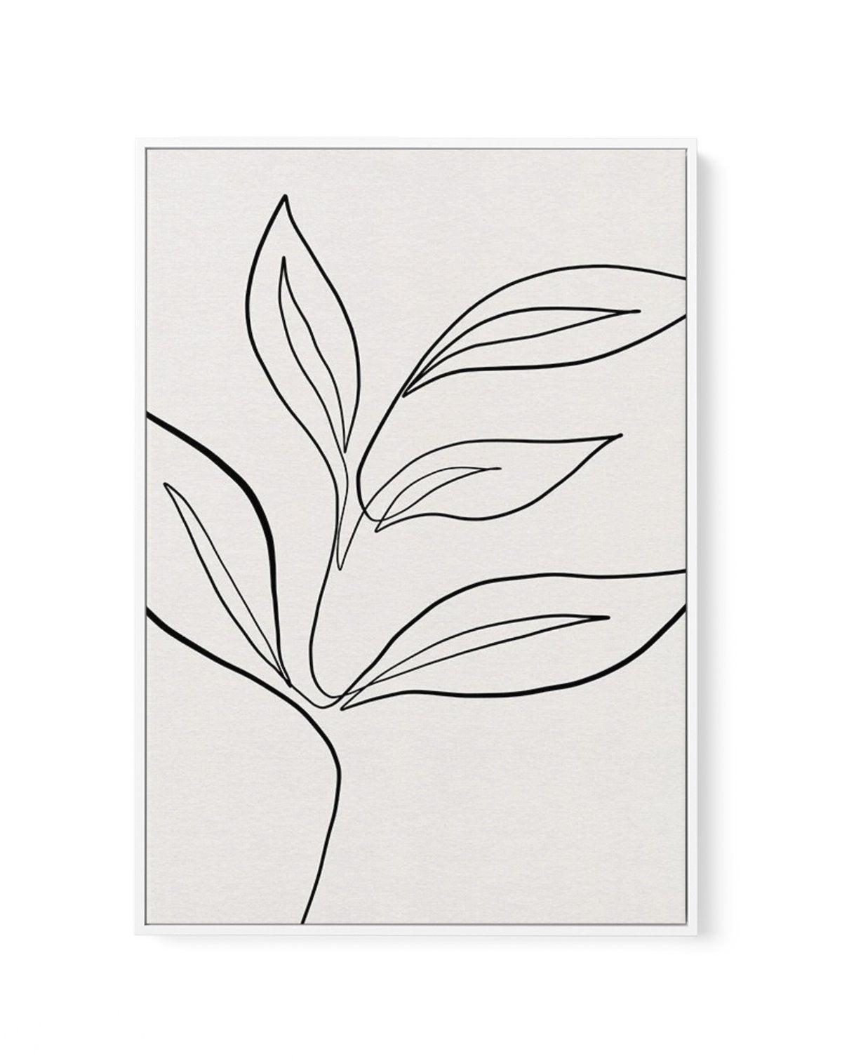 Leaf Line Art I | Framed Canvas-CANVAS-You can shop wall art online with Olive et Oriel for everything from abstract art to fun kids wall art. Our beautiful modern art prints and canvas art are available from large canvas prints to wall art paintings and our proudly Australian artwork collection offers only the highest quality framed large wall art and canvas art Australia - You can buy fashion photography prints or Hampton print posters and paintings on canvas from Olive et Oriel and have them 