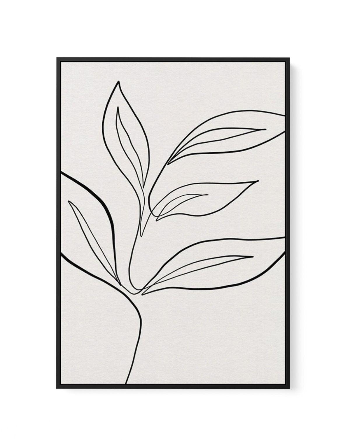 Leaf Line Art I | Framed Canvas-CANVAS-You can shop wall art online with Olive et Oriel for everything from abstract art to fun kids wall art. Our beautiful modern art prints and canvas art are available from large canvas prints to wall art paintings and our proudly Australian artwork collection offers only the highest quality framed large wall art and canvas art Australia - You can buy fashion photography prints or Hampton print posters and paintings on canvas from Olive et Oriel and have them 