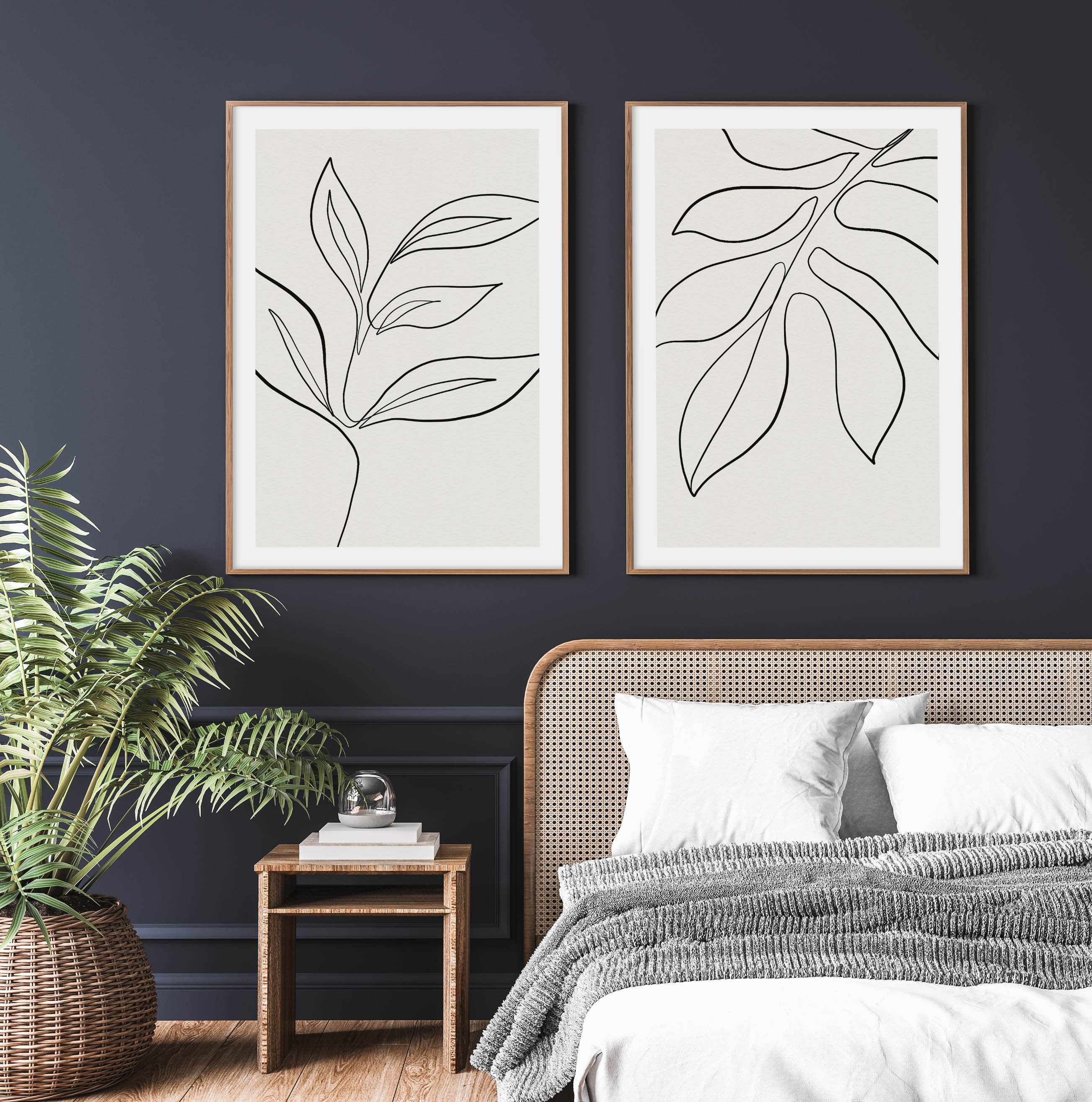 Leaf Line Art II Art Print-PRINT-Olive et Oriel-Olive et Oriel-Buy-Australian-Art-Prints-Online-with-Olive-et-Oriel-Your-Artwork-Specialists-Austrailia-Decorate-With-Coastal-Photo-Wall-Art-Prints-From-Our-Beach-House-Artwork-Collection-Fine-Poster-and-Framed-Artwork