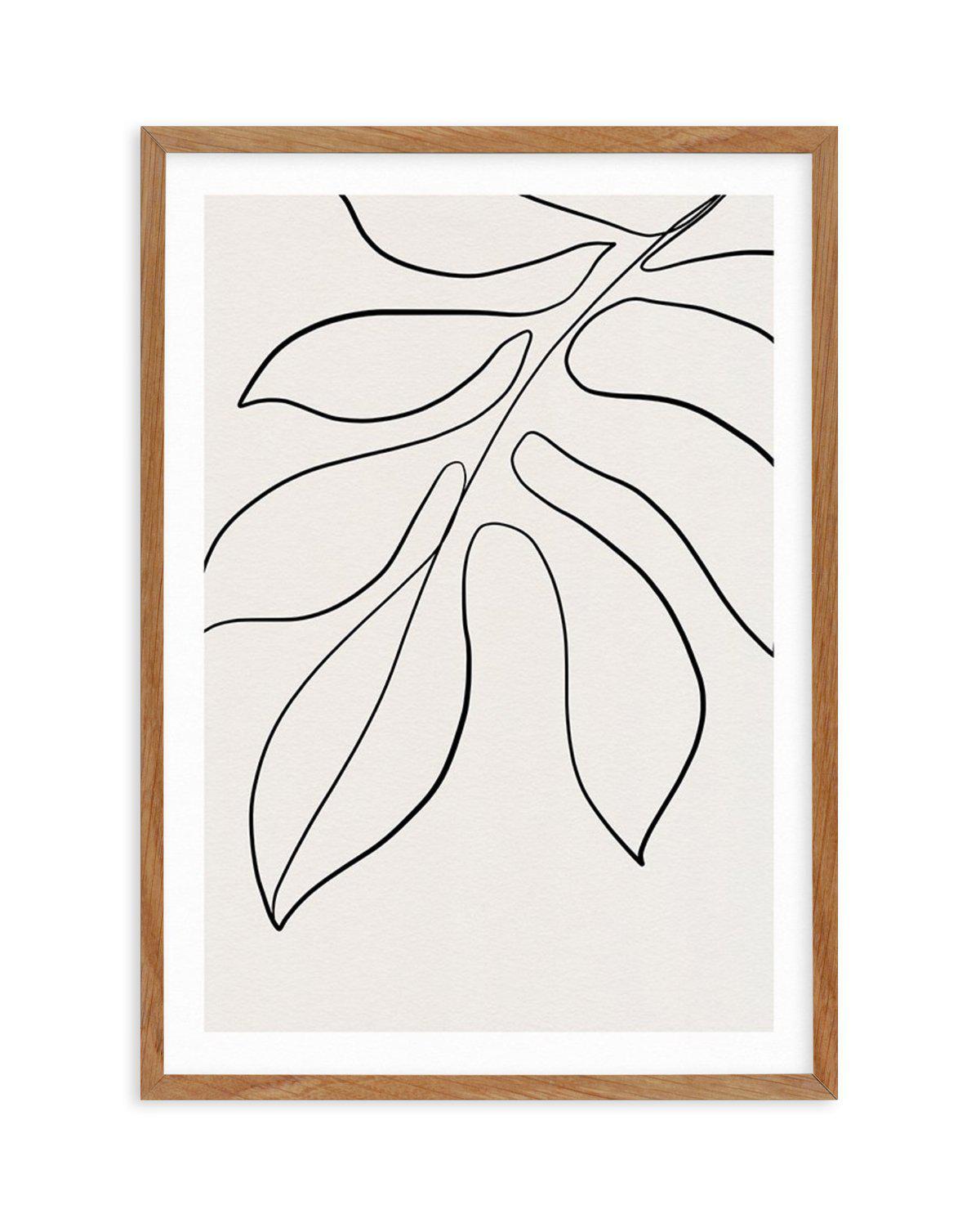 Leaf Line Art II Art Print-PRINT-Olive et Oriel-Olive et Oriel-Buy-Australian-Art-Prints-Online-with-Olive-et-Oriel-Your-Artwork-Specialists-Austrailia-Decorate-With-Coastal-Photo-Wall-Art-Prints-From-Our-Beach-House-Artwork-Collection-Fine-Poster-and-Framed-Artwork