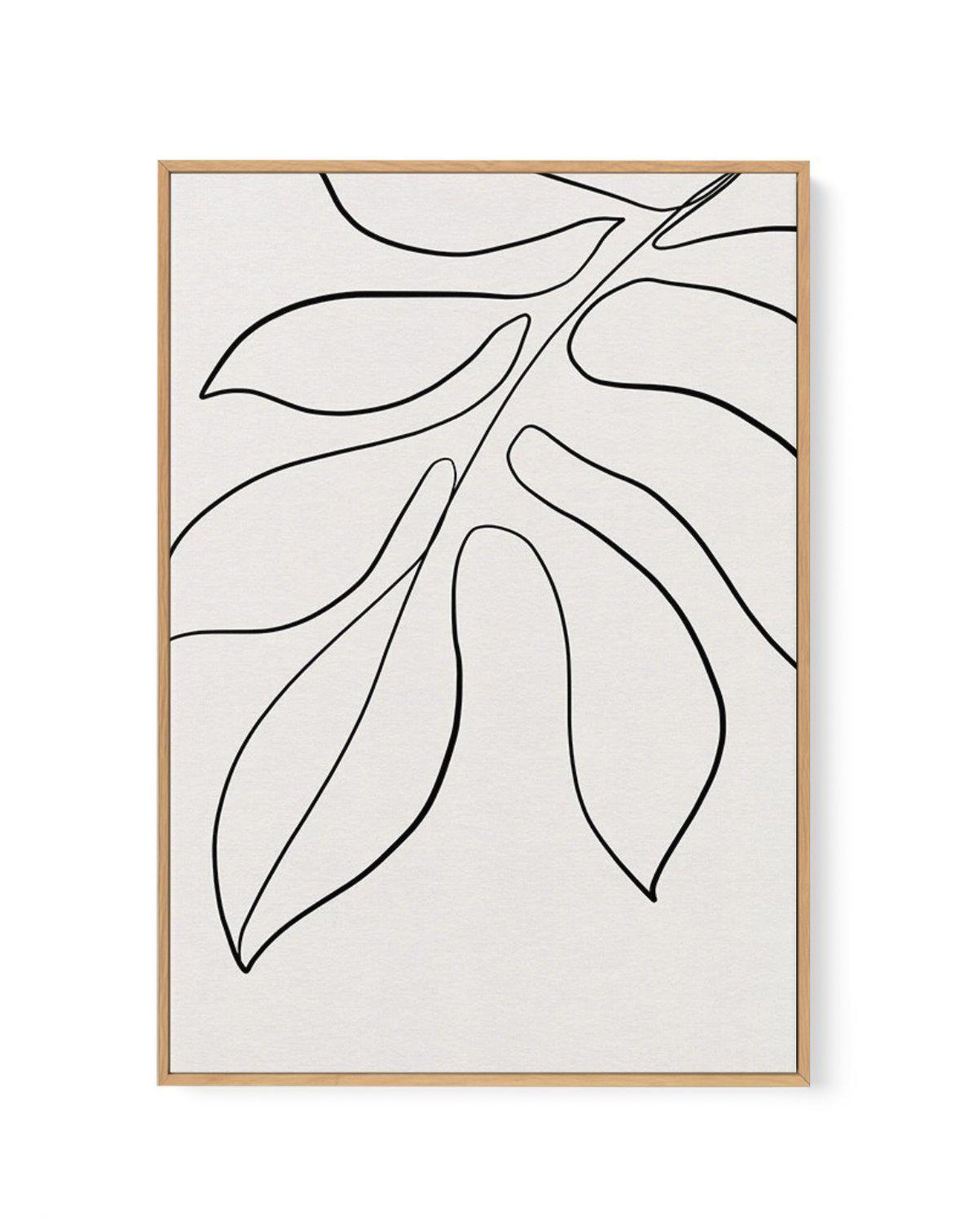 Leaf Line Art II | Framed Canvas-CANVAS-You can shop wall art online with Olive et Oriel for everything from abstract art to fun kids wall art. Our beautiful modern art prints and canvas art are available from large canvas prints to wall art paintings and our proudly Australian artwork collection offers only the highest quality framed large wall art and canvas art Australia - You can buy fashion photography prints or Hampton print posters and paintings on canvas from Olive et Oriel and have them