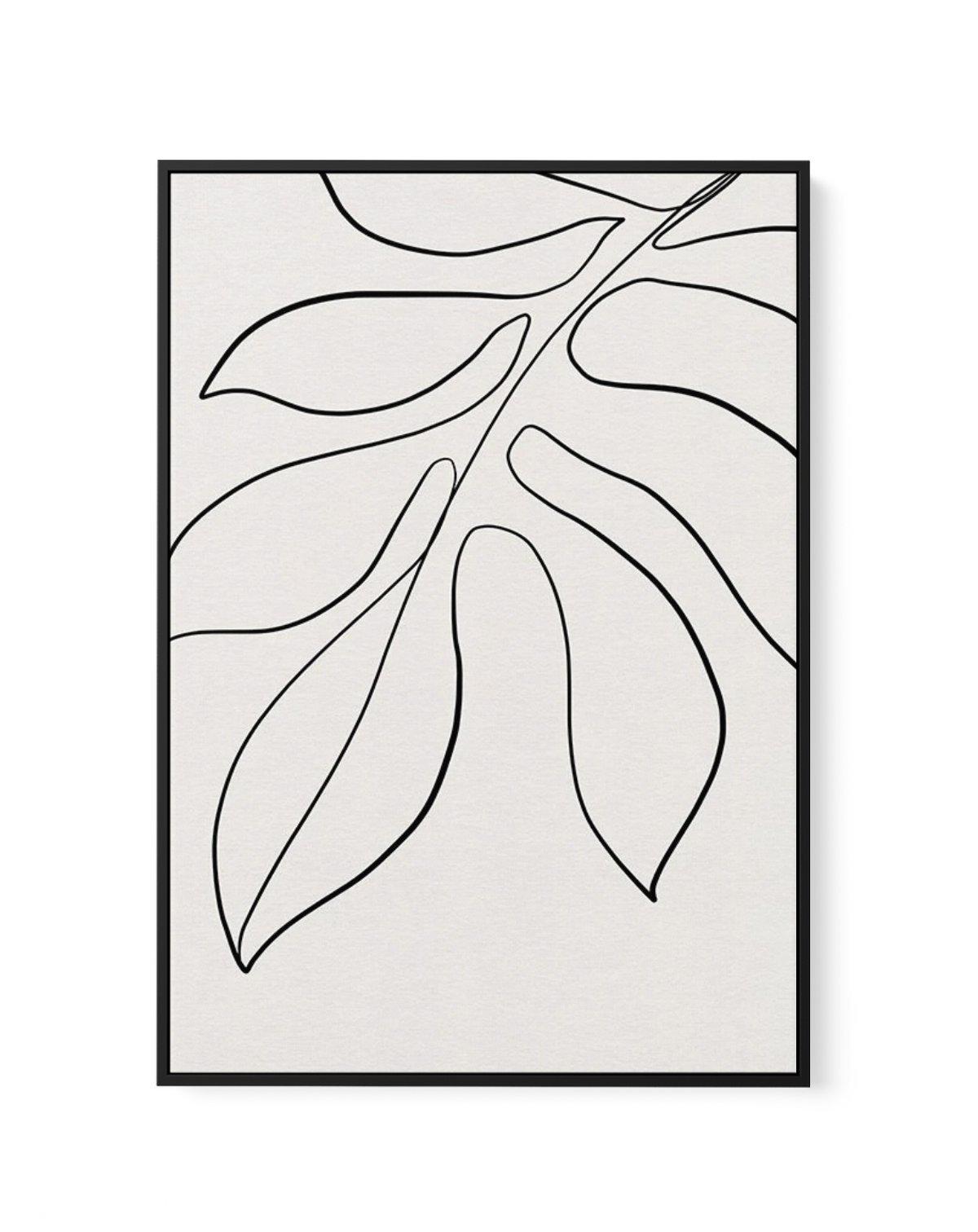 Leaf Line Art II | Framed Canvas-CANVAS-You can shop wall art online with Olive et Oriel for everything from abstract art to fun kids wall art. Our beautiful modern art prints and canvas art are available from large canvas prints to wall art paintings and our proudly Australian artwork collection offers only the highest quality framed large wall art and canvas art Australia - You can buy fashion photography prints or Hampton print posters and paintings on canvas from Olive et Oriel and have them