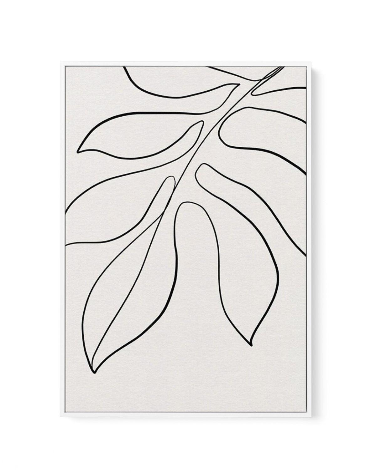 Leaf Line Art II | Framed Canvas-CANVAS-You can shop wall art online with Olive et Oriel for everything from abstract art to fun kids wall art. Our beautiful modern art prints and canvas art are available from large canvas prints to wall art paintings and our proudly Australian artwork collection offers only the highest quality framed large wall art and canvas art Australia - You can buy fashion photography prints or Hampton print posters and paintings on canvas from Olive et Oriel and have them