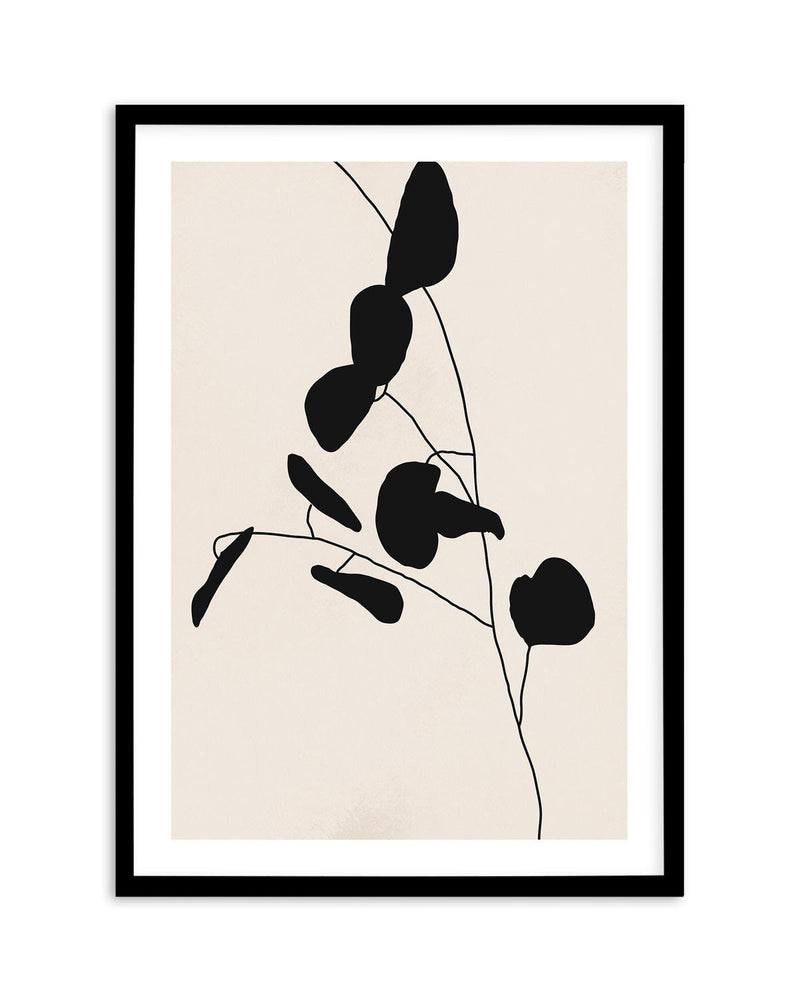 Leaf Silhouette I Art Print-PRINT-Olive et Oriel-Olive et Oriel-A5 | 5.8" x 8.3" | 14.8 x 21cm-Black-With White Border-Buy-Australian-Art-Prints-Online-with-Olive-et-Oriel-Your-Artwork-Specialists-Austrailia-Decorate-With-Coastal-Photo-Wall-Art-Prints-From-Our-Beach-House-Artwork-Collection-Fine-Poster-and-Framed-Artwork