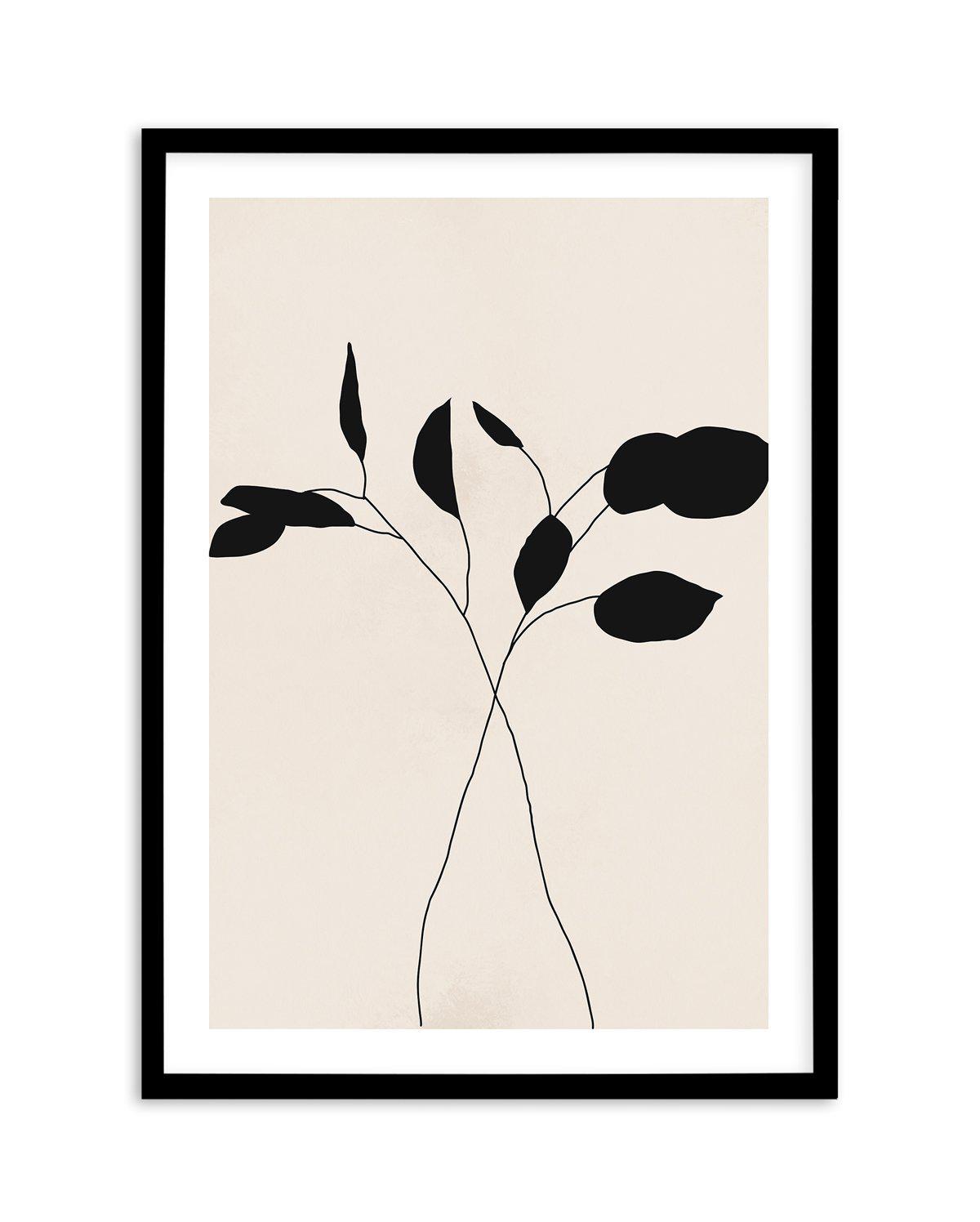 Leaf Silhouette II Art Print-PRINT-Olive et Oriel-Olive et Oriel-A5 | 5.8" x 8.3" | 14.8 x 21cm-Black-With White Border-Buy-Australian-Art-Prints-Online-with-Olive-et-Oriel-Your-Artwork-Specialists-Austrailia-Decorate-With-Coastal-Photo-Wall-Art-Prints-From-Our-Beach-House-Artwork-Collection-Fine-Poster-and-Framed-Artwork