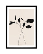 Leaf Silhouette II Art Print-PRINT-Olive et Oriel-Olive et Oriel-A5 | 5.8" x 8.3" | 14.8 x 21cm-Black-With White Border-Buy-Australian-Art-Prints-Online-with-Olive-et-Oriel-Your-Artwork-Specialists-Austrailia-Decorate-With-Coastal-Photo-Wall-Art-Prints-From-Our-Beach-House-Artwork-Collection-Fine-Poster-and-Framed-Artwork
