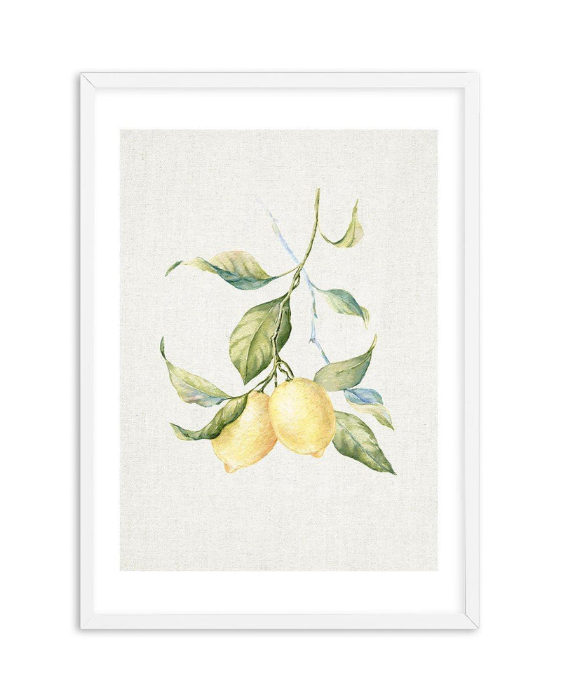 Lemons on Linen III Art Print-PRINT-Olive et Oriel-Olive et Oriel-A5 | 5.8" x 8.3" | 14.8 x 21cm-White-With White Border-Buy-Australian-Art-Prints-Online-with-Olive-et-Oriel-Your-Artwork-Specialists-Austrailia-Decorate-With-Coastal-Photo-Wall-Art-Prints-From-Our-Beach-House-Artwork-Collection-Fine-Poster-and-Framed-Artwork