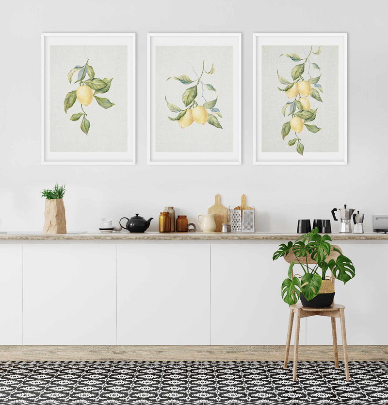 Lemons on Linen I Art Print-PRINT-Olive et Oriel-Olive et Oriel-Buy-Australian-Art-Prints-Online-with-Olive-et-Oriel-Your-Artwork-Specialists-Austrailia-Decorate-With-Coastal-Photo-Wall-Art-Prints-From-Our-Beach-House-Artwork-Collection-Fine-Poster-and-Framed-Artwork