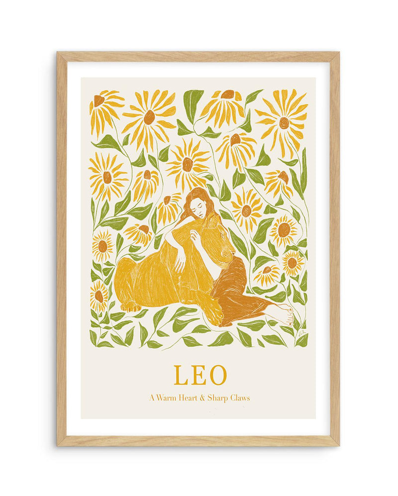 Leo By Jenny Liz Rome Art Print-PRINT-Olive et Oriel-Olive et Oriel-A5 | 5.8" x 8.3" | 14.8 x 21cm-Oak-With White Border-Buy-Australian-Art-Prints-Online-with-Olive-et-Oriel-Your-Artwork-Specialists-Austrailia-Decorate-With-Coastal-Photo-Wall-Art-Prints-From-Our-Beach-House-Artwork-Collection-Fine-Poster-and-Framed-Artwork