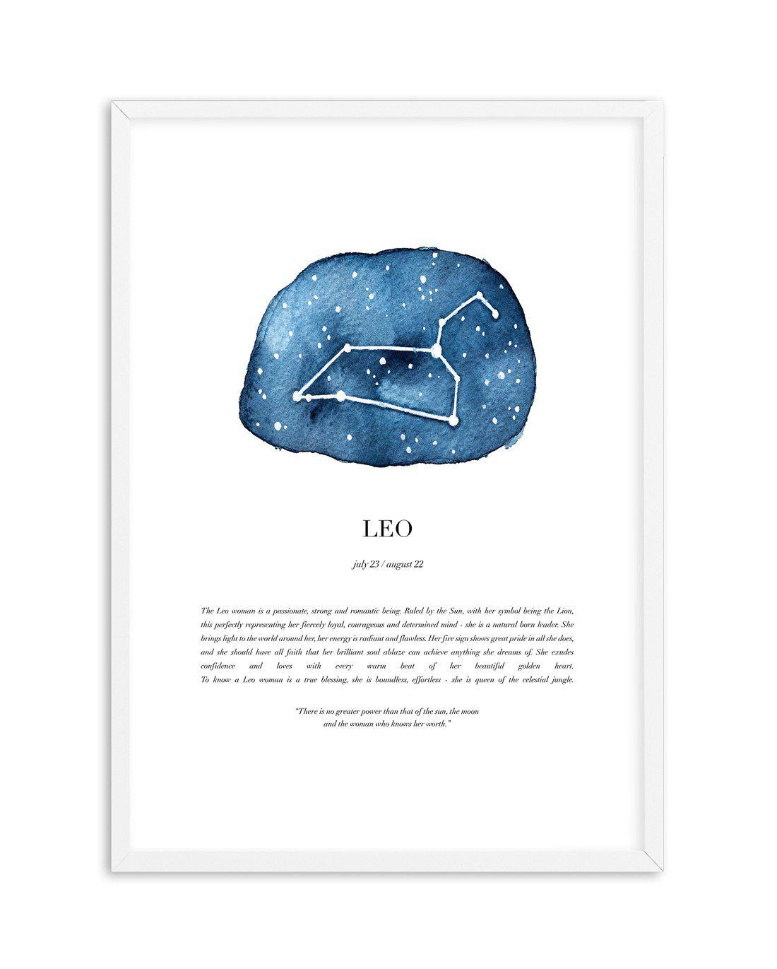 Leo | Watercolour Zodiac Art Print-PRINT-Olive et Oriel-Olive et Oriel-A5 | 5.8" x 8.3" | 14.8 x 21cm-White-With White Border-Buy-Australian-Art-Prints-Online-with-Olive-et-Oriel-Your-Artwork-Specialists-Austrailia-Decorate-With-Coastal-Photo-Wall-Art-Prints-From-Our-Beach-House-Artwork-Collection-Fine-Poster-and-Framed-Artwork