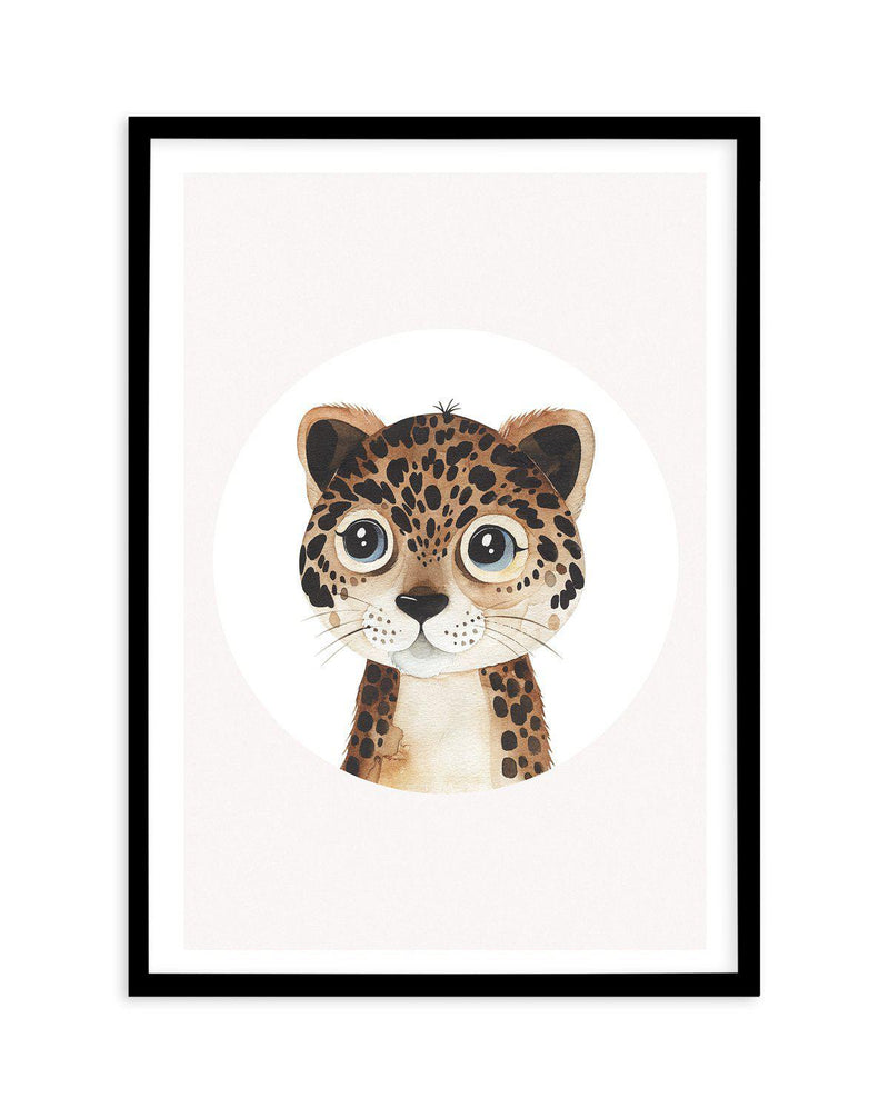 Leopard Art Print-PRINT-Olive et Oriel-Olive et Oriel-A5 | 5.8" x 8.3" | 14.8 x 21cm-Black-With White Border-Buy-Australian-Art-Prints-Online-with-Olive-et-Oriel-Your-Artwork-Specialists-Austrailia-Decorate-With-Coastal-Photo-Wall-Art-Prints-From-Our-Beach-House-Artwork-Collection-Fine-Poster-and-Framed-Artwork