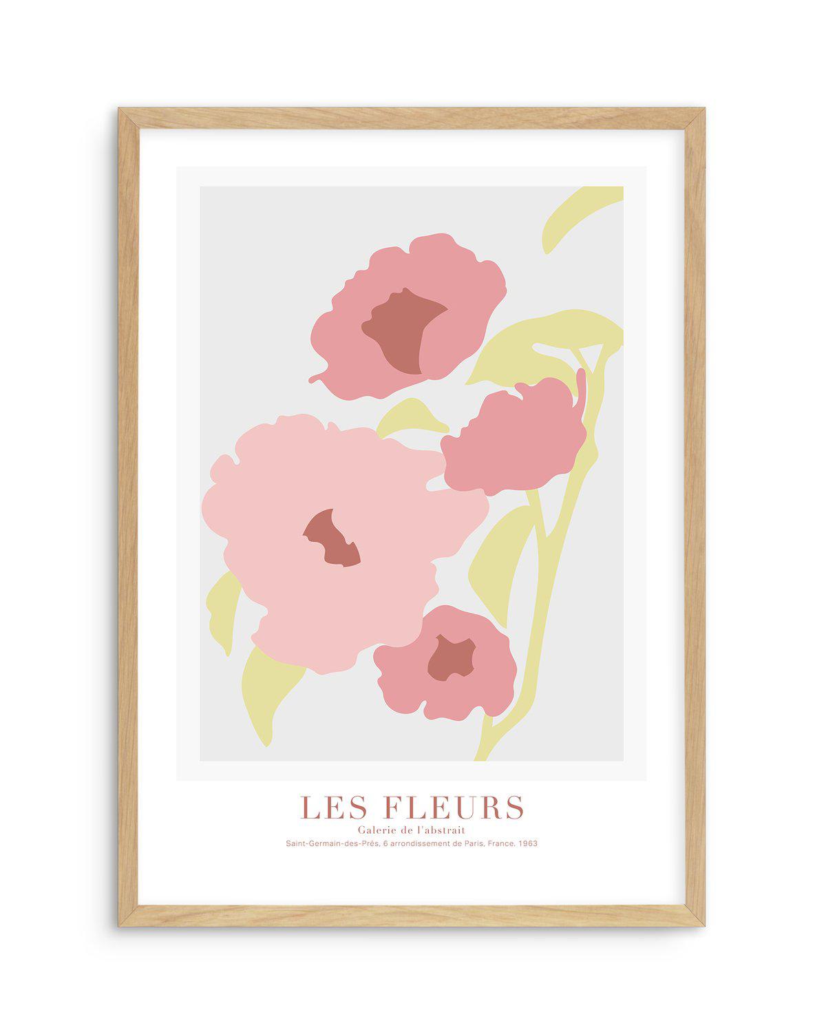 Les Fleurs Art Print-PRINT-Olive et Oriel-Olive et Oriel-A4 | 8.3" x 11.7" | 21 x 29.7cm-Oak-With White Border-Buy-Australian-Art-Prints-Online-with-Olive-et-Oriel-Your-Artwork-Specialists-Austrailia-Decorate-With-Coastal-Photo-Wall-Art-Prints-From-Our-Beach-House-Artwork-Collection-Fine-Poster-and-Framed-Artwork