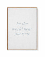 Let The World Hear You Roar on Linen | 3 Colour Options | Framed Canvas-CANVAS-You can shop wall art online with Olive et Oriel for everything from abstract art to fun kids wall art. Our beautiful modern art prints and canvas art are available from large canvas prints to wall art paintings and our proudly Australian artwork collection offers only the highest quality framed large wall art and canvas art Australia - You can buy fashion photography prints or Hampton print posters and paintings on c