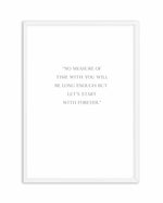 Let's Start With Forever Art Print-PRINT-Olive et Oriel-Olive et Oriel-A4 | 8.3" x 11.7" | 21 x 29.7cm-White-With White Border-Buy-Australian-Art-Prints-Online-with-Olive-et-Oriel-Your-Artwork-Specialists-Austrailia-Decorate-With-Coastal-Photo-Wall-Art-Prints-From-Our-Beach-House-Artwork-Collection-Fine-Poster-and-Framed-Artwork