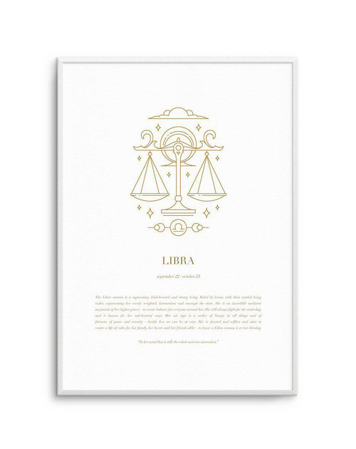 Libra | Celestial Zodiac Art Print-PRINT-Olive et Oriel-Olive et Oriel-A4 | 8.3" x 11.7" | 21 x 29.7cm-Unframed Art Print-With White Border-Buy-Australian-Art-Prints-Online-with-Olive-et-Oriel-Your-Artwork-Specialists-Austrailia-Decorate-With-Coastal-Photo-Wall-Art-Prints-From-Our-Beach-House-Artwork-Collection-Fine-Poster-and-Framed-Artwork