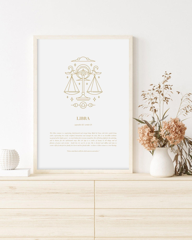 Libra | Celestial Zodiac Art Print-PRINT-Olive et Oriel-Olive et Oriel-Buy-Australian-Art-Prints-Online-with-Olive-et-Oriel-Your-Artwork-Specialists-Austrailia-Decorate-With-Coastal-Photo-Wall-Art-Prints-From-Our-Beach-House-Artwork-Collection-Fine-Poster-and-Framed-Artwork