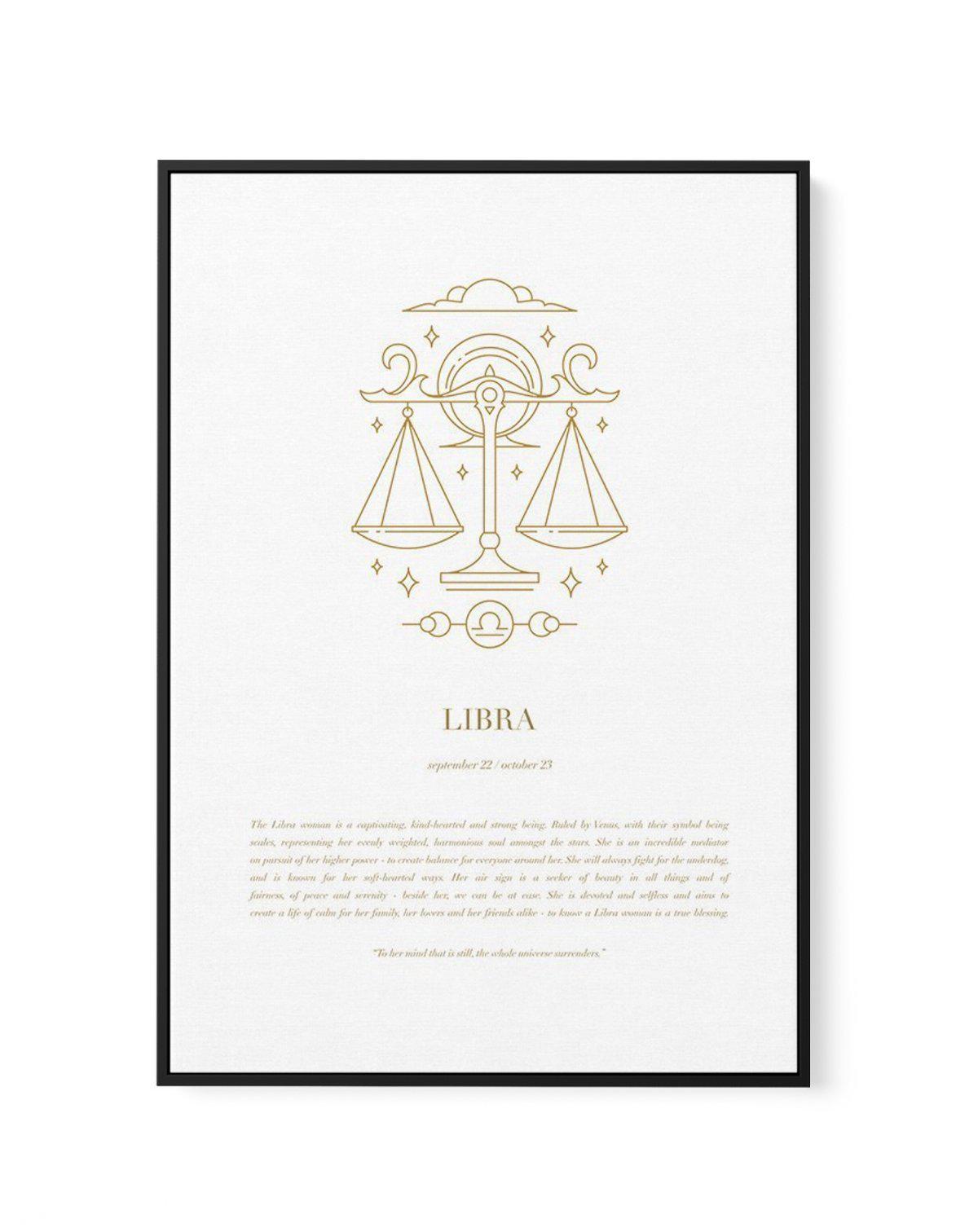 Libra | Celestial Zodiac | Framed Canvas-CANVAS-You can shop wall art online with Olive et Oriel for everything from abstract art to fun kids wall art. Our beautiful modern art prints and canvas art are available from large canvas prints to wall art paintings and our proudly Australian artwork collection offers only the highest quality framed large wall art and canvas art Australia - You can buy fashion photography prints or Hampton print posters and paintings on canvas from Olive et Oriel and h