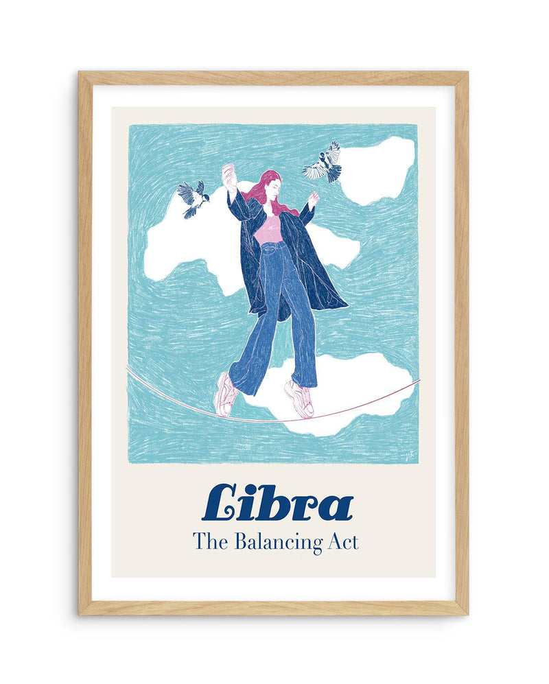 Libra By Jenny Liz Rome Art Print-PRINT-Olive et Oriel-Olive et Oriel-A5 | 5.8" x 8.3" | 14.8 x 21cm-Oak-With White Border-Buy-Australian-Art-Prints-Online-with-Olive-et-Oriel-Your-Artwork-Specialists-Austrailia-Decorate-With-Coastal-Photo-Wall-Art-Prints-From-Our-Beach-House-Artwork-Collection-Fine-Poster-and-Framed-Artwork