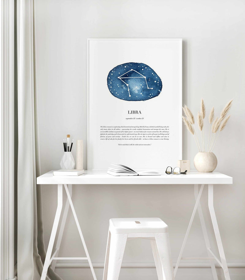 Libra | Watercolour Zodiac Art Print-PRINT-Olive et Oriel-Olive et Oriel-Buy-Australian-Art-Prints-Online-with-Olive-et-Oriel-Your-Artwork-Specialists-Austrailia-Decorate-With-Coastal-Photo-Wall-Art-Prints-From-Our-Beach-House-Artwork-Collection-Fine-Poster-and-Framed-Artwork