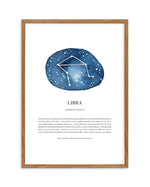 Libra | Watercolour Zodiac Art Print-PRINT-Olive et Oriel-Olive et Oriel-50x70 cm | 19.6" x 27.5"-Walnut-With White Border-Buy-Australian-Art-Prints-Online-with-Olive-et-Oriel-Your-Artwork-Specialists-Austrailia-Decorate-With-Coastal-Photo-Wall-Art-Prints-From-Our-Beach-House-Artwork-Collection-Fine-Poster-and-Framed-Artwork
