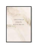 Life Is Tough Darling | Blush | Framed Canvas-CANVAS-You can shop wall art online with Olive et Oriel for everything from abstract art to fun kids wall art. Our beautiful modern art prints and canvas art are available from large canvas prints to wall art paintings and our proudly Australian artwork collection offers only the highest quality framed large wall art and canvas art Australia - You can buy fashion photography prints or Hampton print posters and paintings on canvas from Olive et Oriel 
